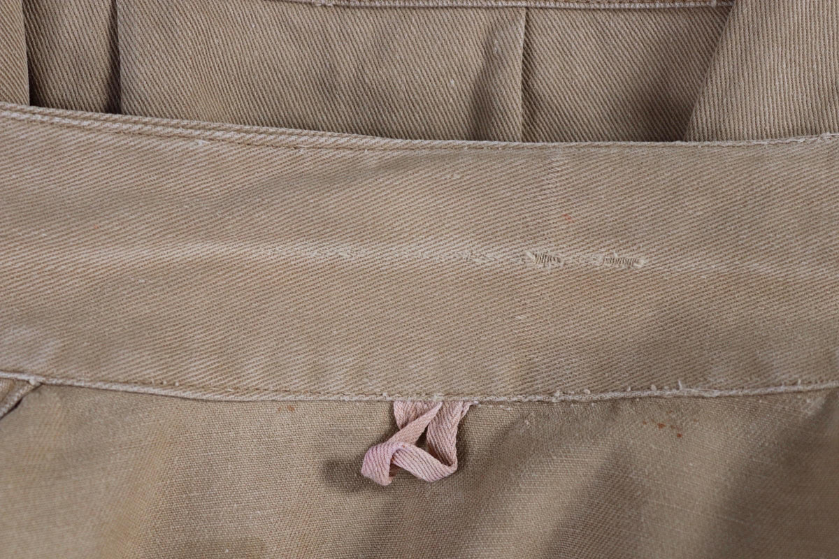 Vintage 1960s British workwear overalls - back belt - brown cotton twill chore jacket - factory chore coat - 46” chest