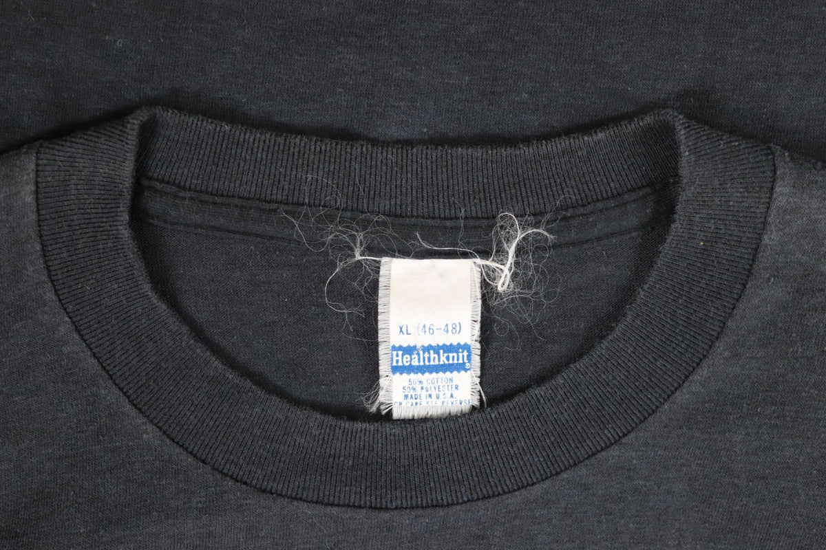 Vintage 1980s Steve Taylor t shirt - faded black - single stitch - 40” chest