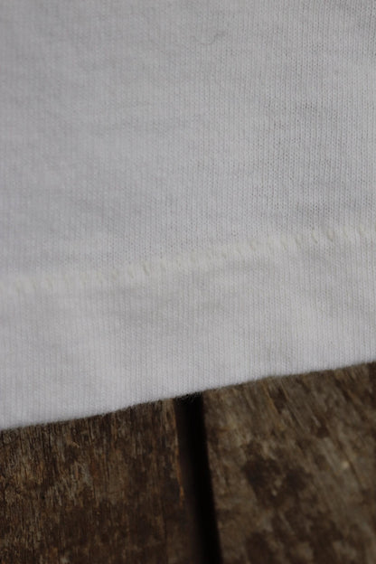 Vintage 1990s plain white t shirt - Hanes blank tee - 35” chest
