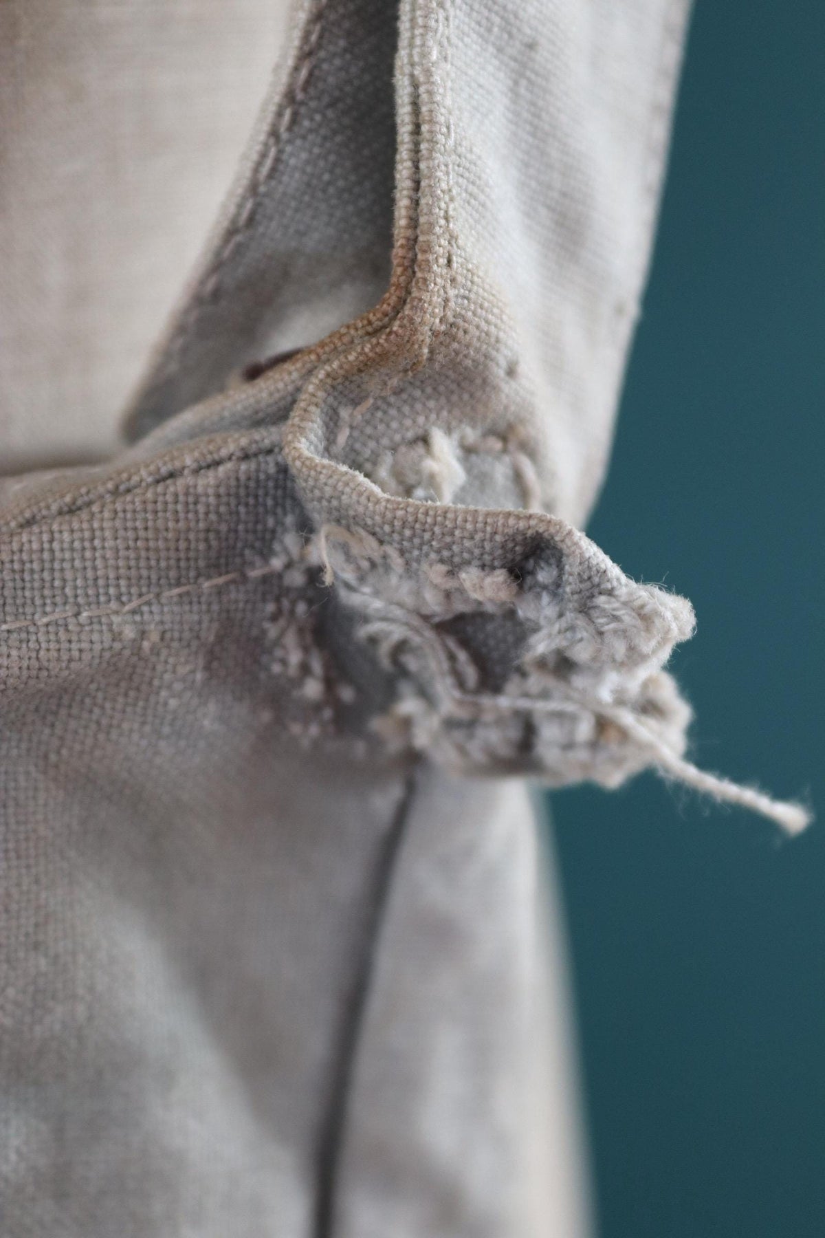 Antique WW1 military bag - Swedish army musette - cotton cross body bread bag - mattornist