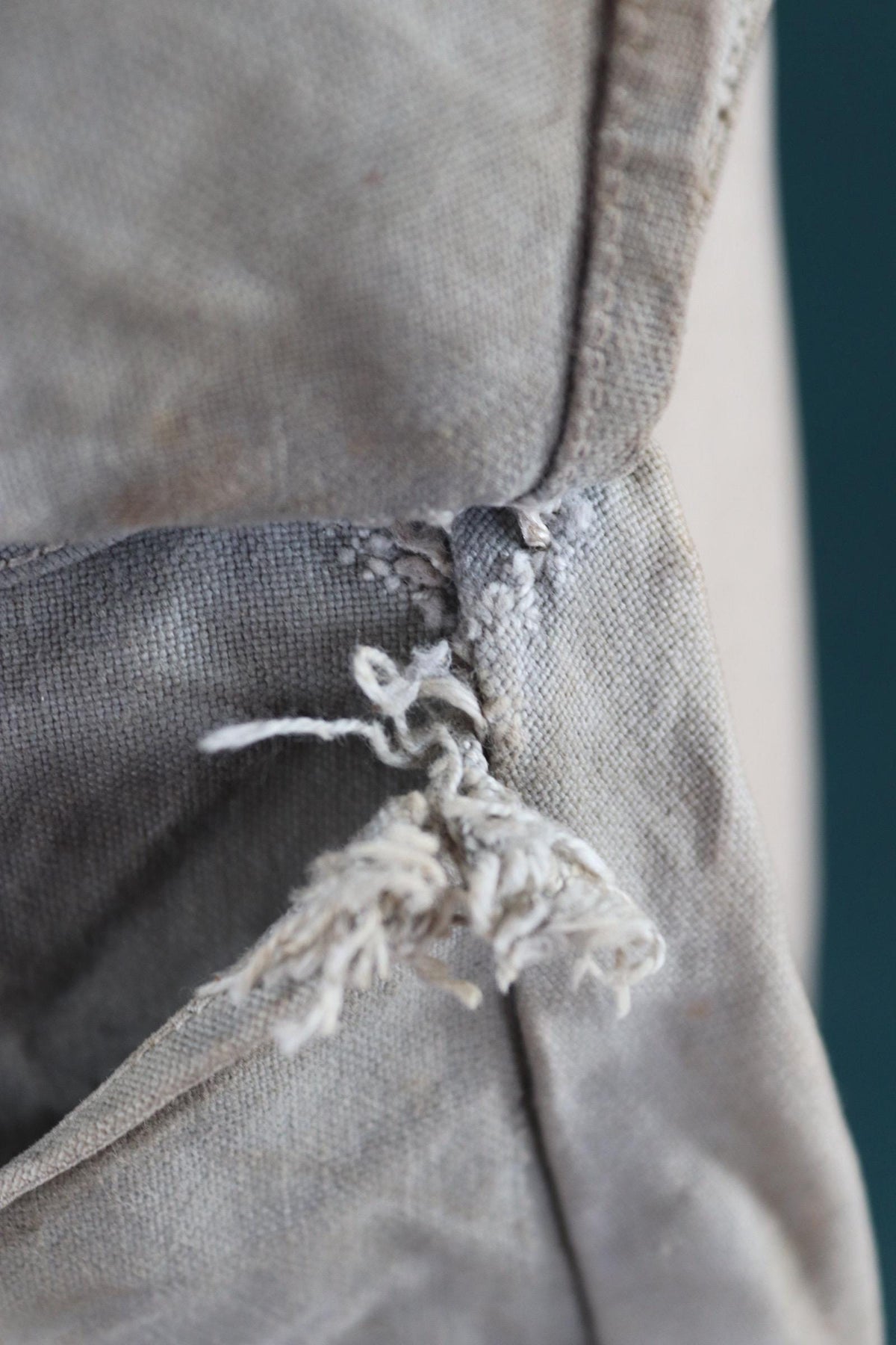 Antique WW1 military bag - Swedish army musette - cotton cross body bread bag - mattornist