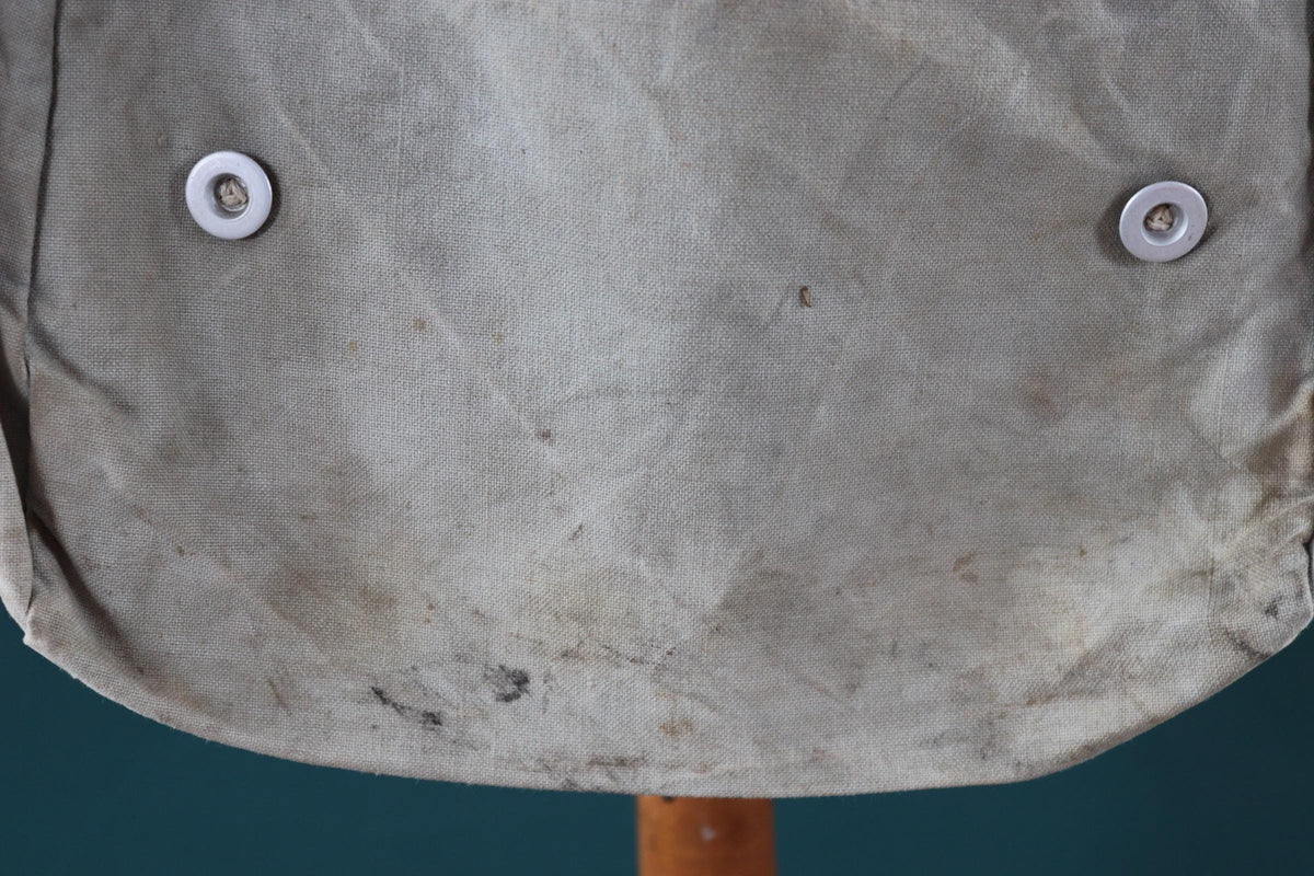 Antique WW1 military bag - Swedish army musette - cotton cross body bread bag - mattornist