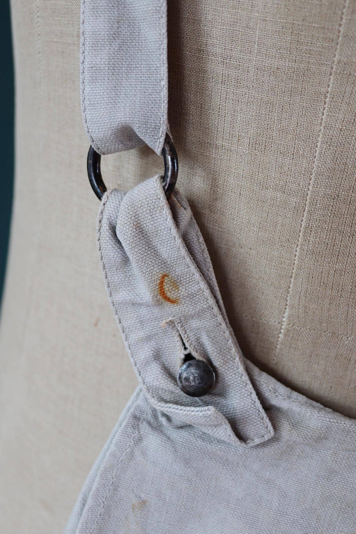 Antique WW1 military bag - Swedish army musette - cotton cross body bread bag - mattornist