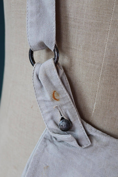 Antique WW1 military bag - Swedish army musette - cotton cross body bread bag - mattornist