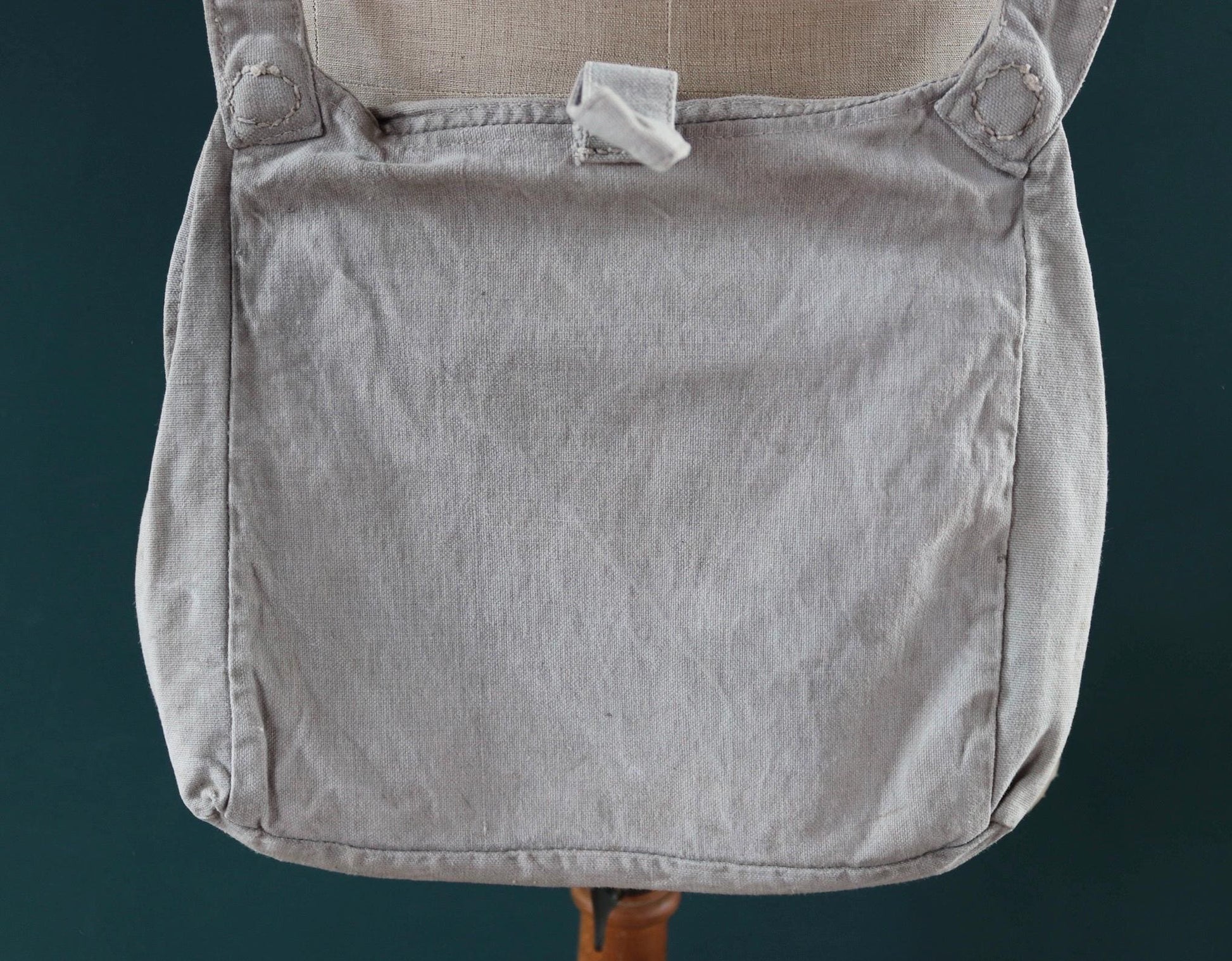Antique WW1 military bag - Swedish army musette - cotton cross body bread bag - mattornist
