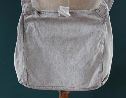 Antique WW1 military bag - Swedish army musette - cotton cross body bread bag - mattornist