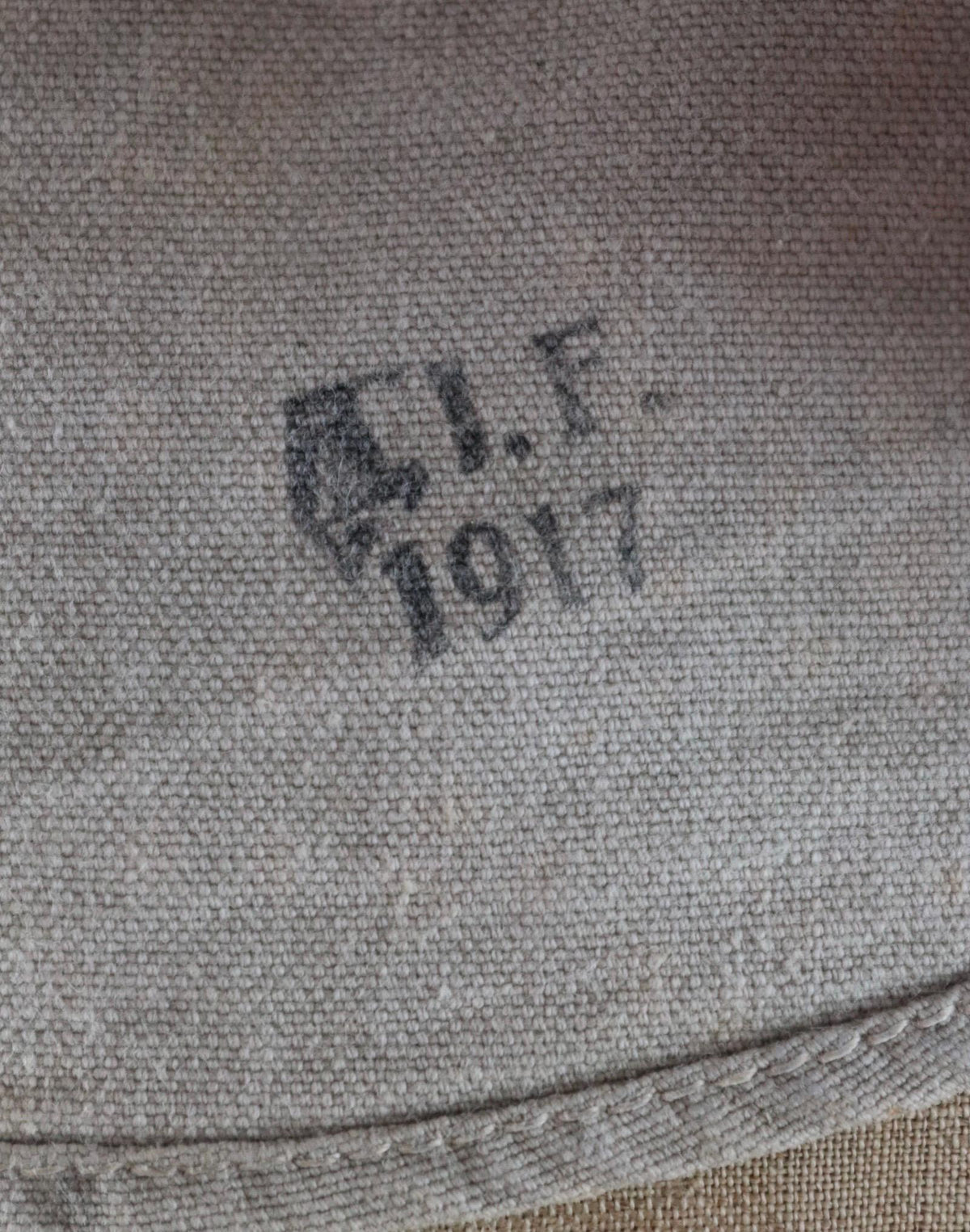 Antique WW1 military bag - Swedish army musette - cotton cross body bread bag - mattornist