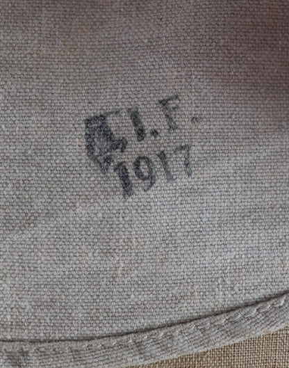 Antique WW1 military bag - Swedish army musette - cotton cross body bread bag - mattornist