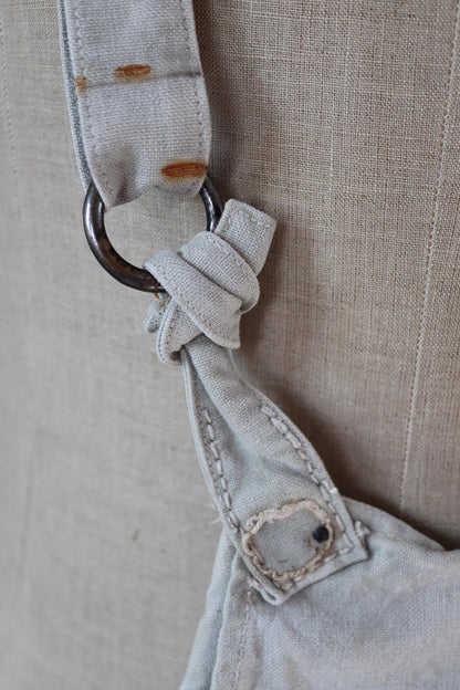 Antique WW1 military bag - Swedish army musette - cotton cross body bread bag - mattornist