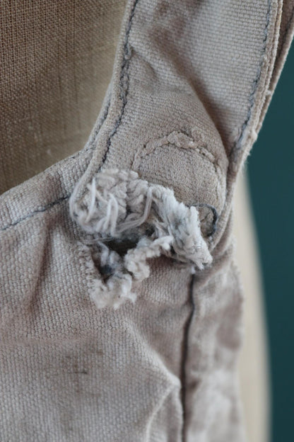 Antique WW1 military bag - Swedish army musette - cotton cross body bread bag - mattornist