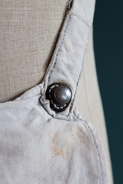 Antique WW1 military bag - Swedish army musette - cotton cross body bread bag - mattornist