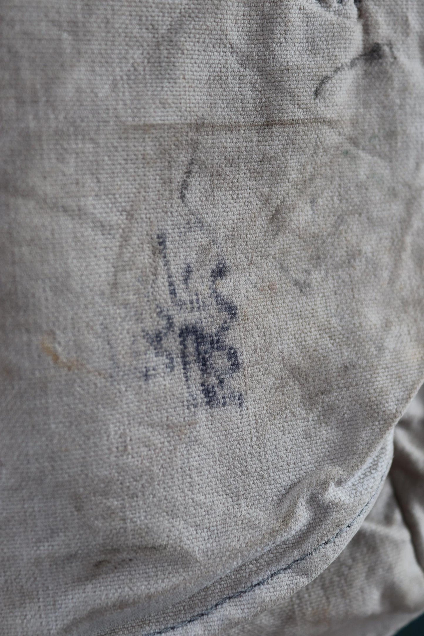 Antique WW1 military bag - Swedish army musette - cotton cross body bread bag - mattornist