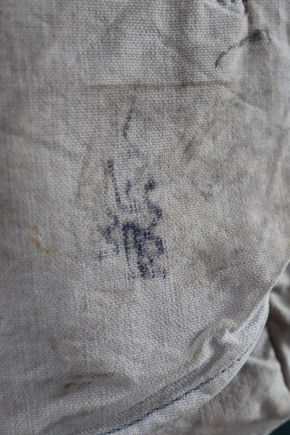 Antique WW1 military bag - Swedish army musette - cotton cross body bread bag - mattornist