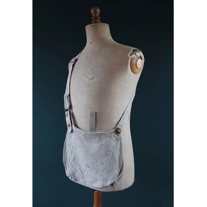 Antique WW1 military bag - Swedish army musette - cotton cross body bread bag - mattornist