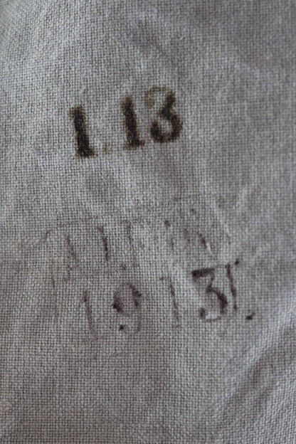Antique WW1 military bag - Swedish army musette - cotton cross body bread bag - mattornist