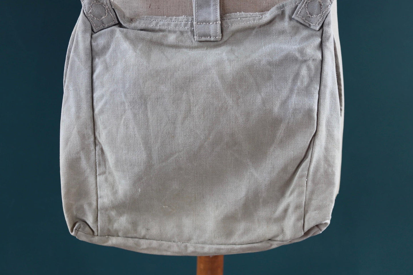 Antique WW1 military bag - Swedish army musette - cotton cross body bread bag - mattornist