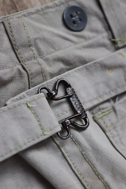 Vintage 1930s workwear trousers - 1940s Swedish military utility pants - buckle back cotton twill - 29” x 30”