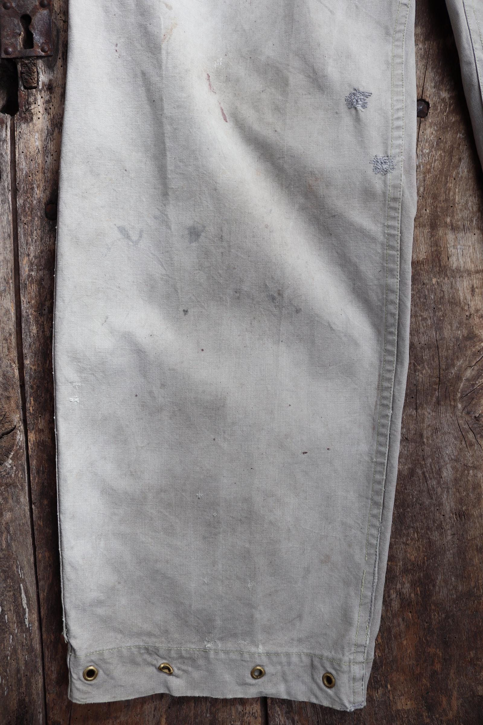 Vintage 1930s workwear trousers - 1940s Swedish military utility pants - buckle back cotton twill - 29” x 30”