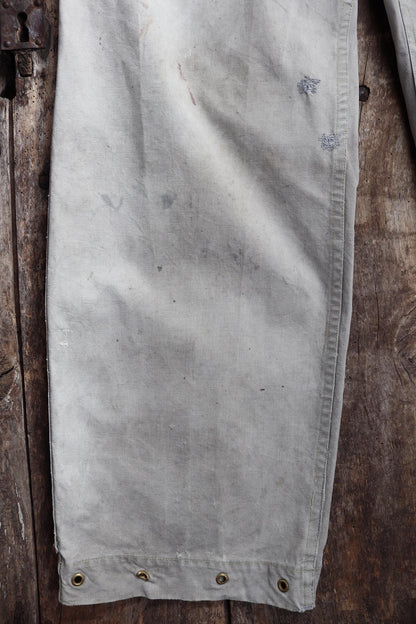 Vintage 1930s workwear trousers - 1940s Swedish military utility pants - buckle back cotton twill - 29” x 30”