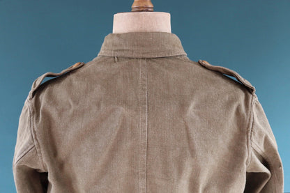 Vintage 1940s British army denim blouse - WW2 selvedge overalls jacket - 44” chest