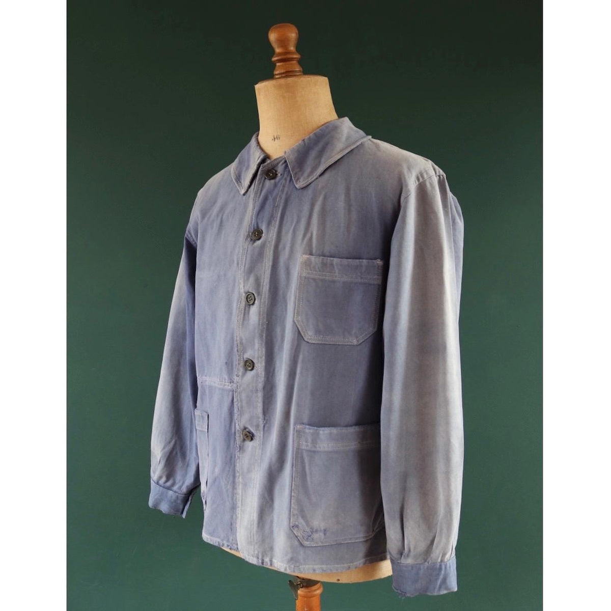 Vintage 1940s French workwear jacket - cotton twill chore coat - 47” chest