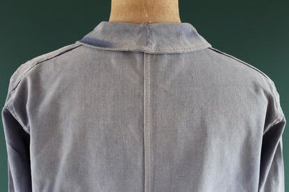 Vintage 1940s French workwear jacket - cotton twill chore coat - 47” chest