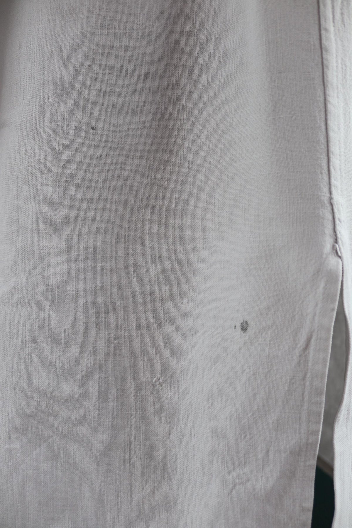 Vintage 1940s French linen workwear jacket - duster chore coat - overalls - 46” chest