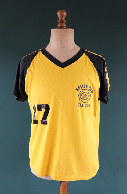 Vintage 1980s firefighter t shirt - sportswear - 44" chest