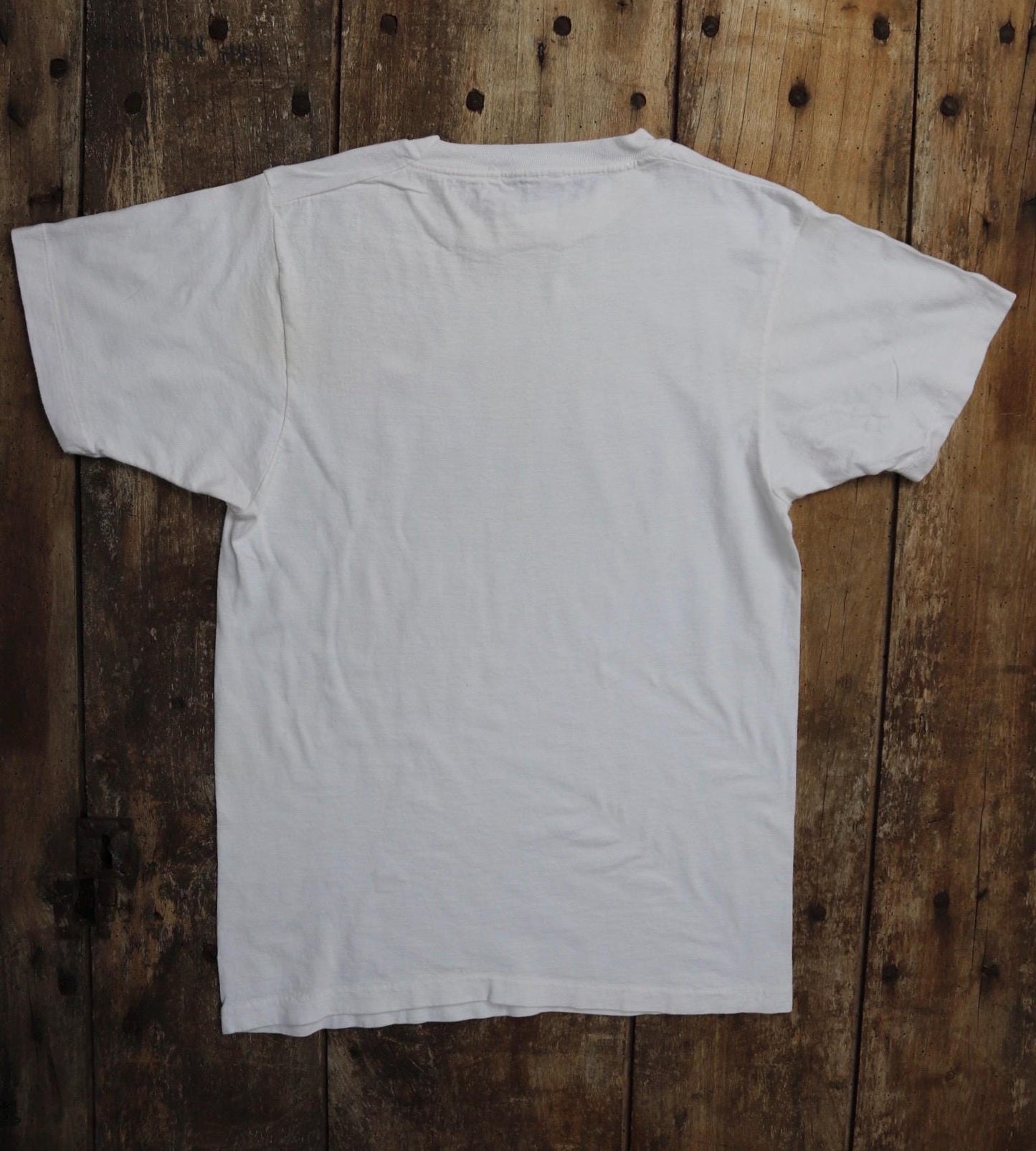 Vintage 1990s plain white t shirt - Hanes blank tee - 35” chest