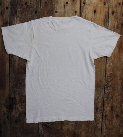 Vintage 1990s plain white t shirt - Hanes blank tee - 35” chest