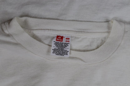 Vintage 1990s plain white t shirt - Hanes blank tee - 35” chest