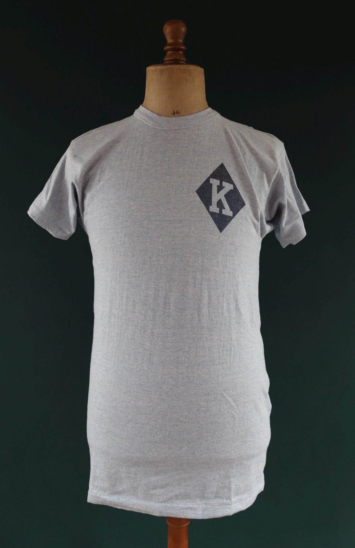 Vintage 1960s Champion t shirt - single stitch - blue marl - 38” chest