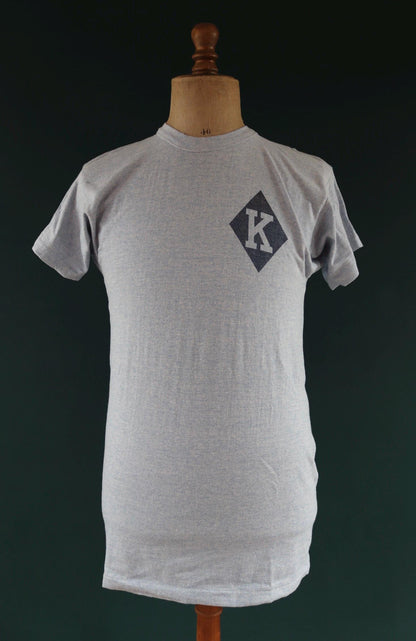 Vintage 1960s Champion t shirt - single stitch - blue marl - 38” chest