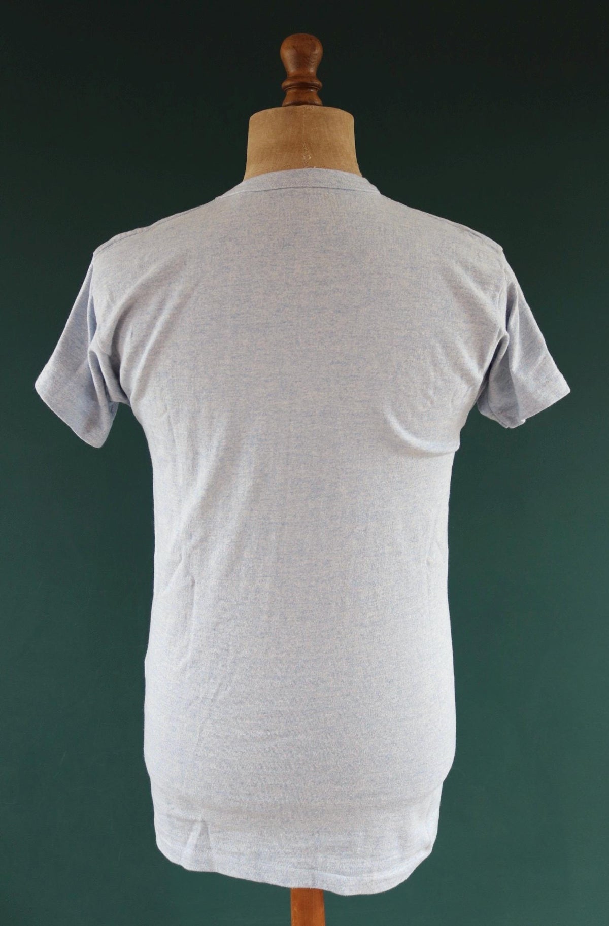 Vintage 1960s Champion t shirt - single stitch - blue marl - 38” chest