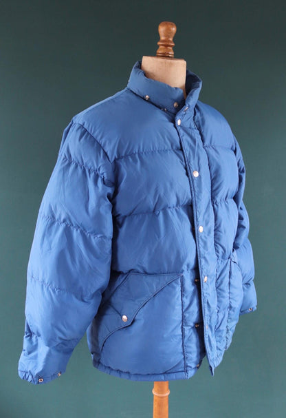 Vintage 1980s goose down jacket - insulated puffer - 48" chest