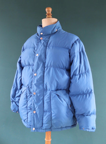 Vintage 1980s goose down jacket - insulated puffer - 48" chest