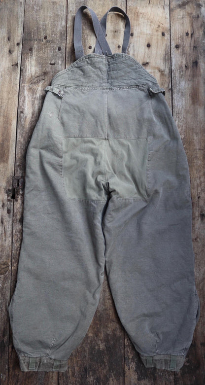 Vintage 1960s Swedish motorcycle overalls - lined cotton canvas trousers - military despatch rider - 34” x 28”