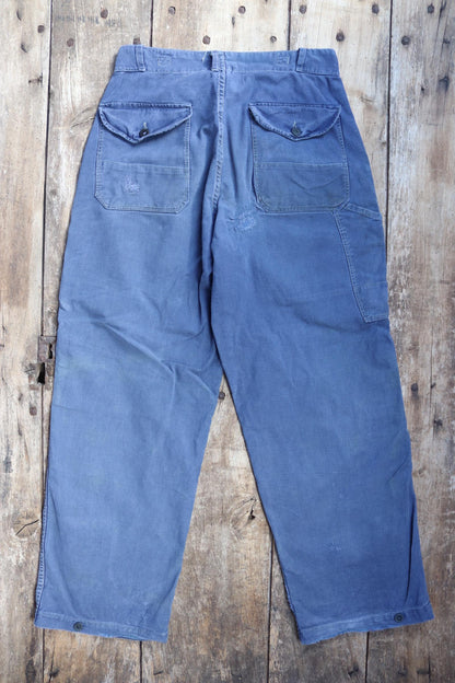 Vintage 1960s workwear trousers - Swedish military utility pants - cotton twill - 31” x 30”