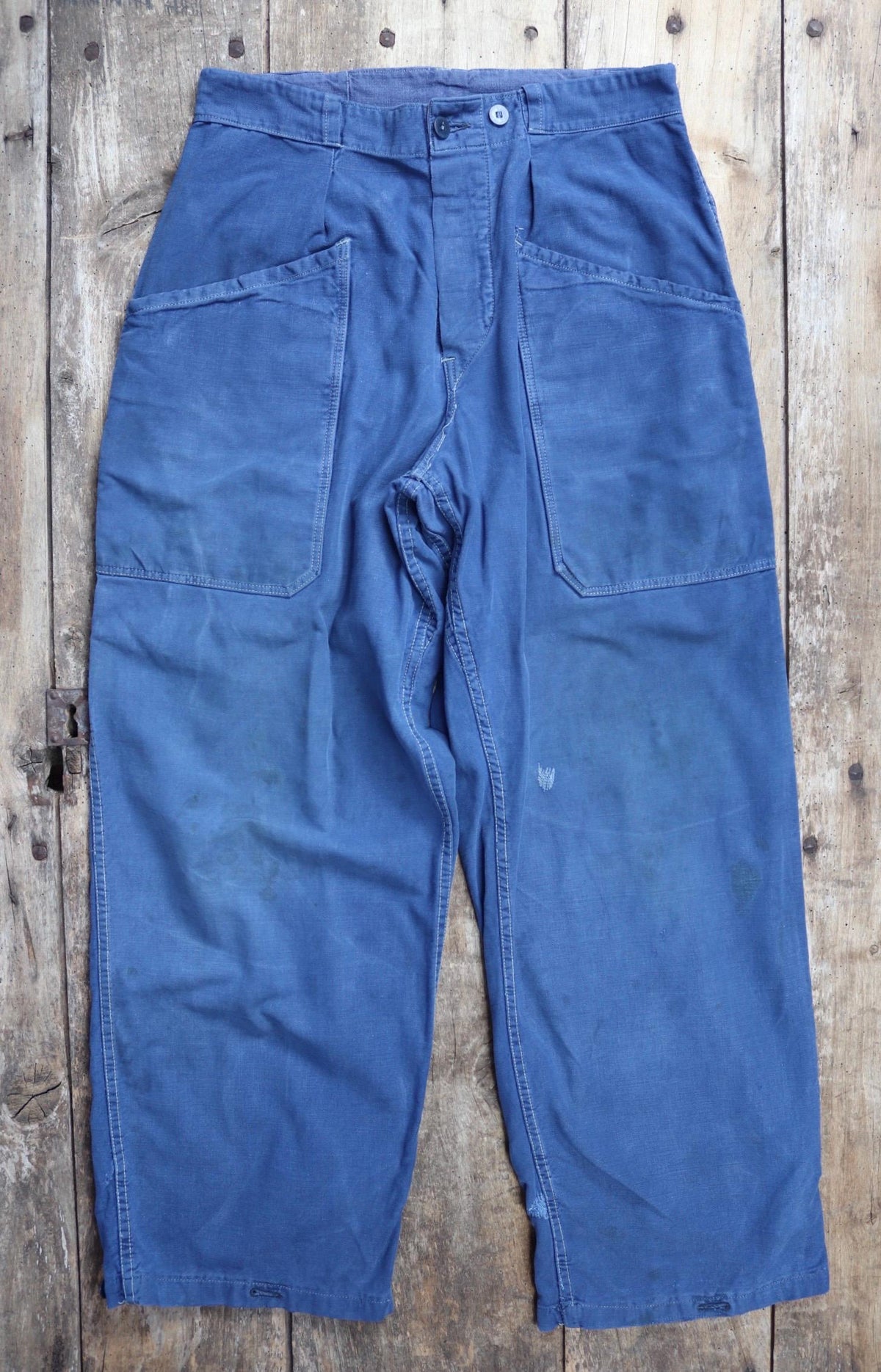 Vintage 1960s workwear trousers - Swedish military utility pants - cotton twill - 31” x 30”