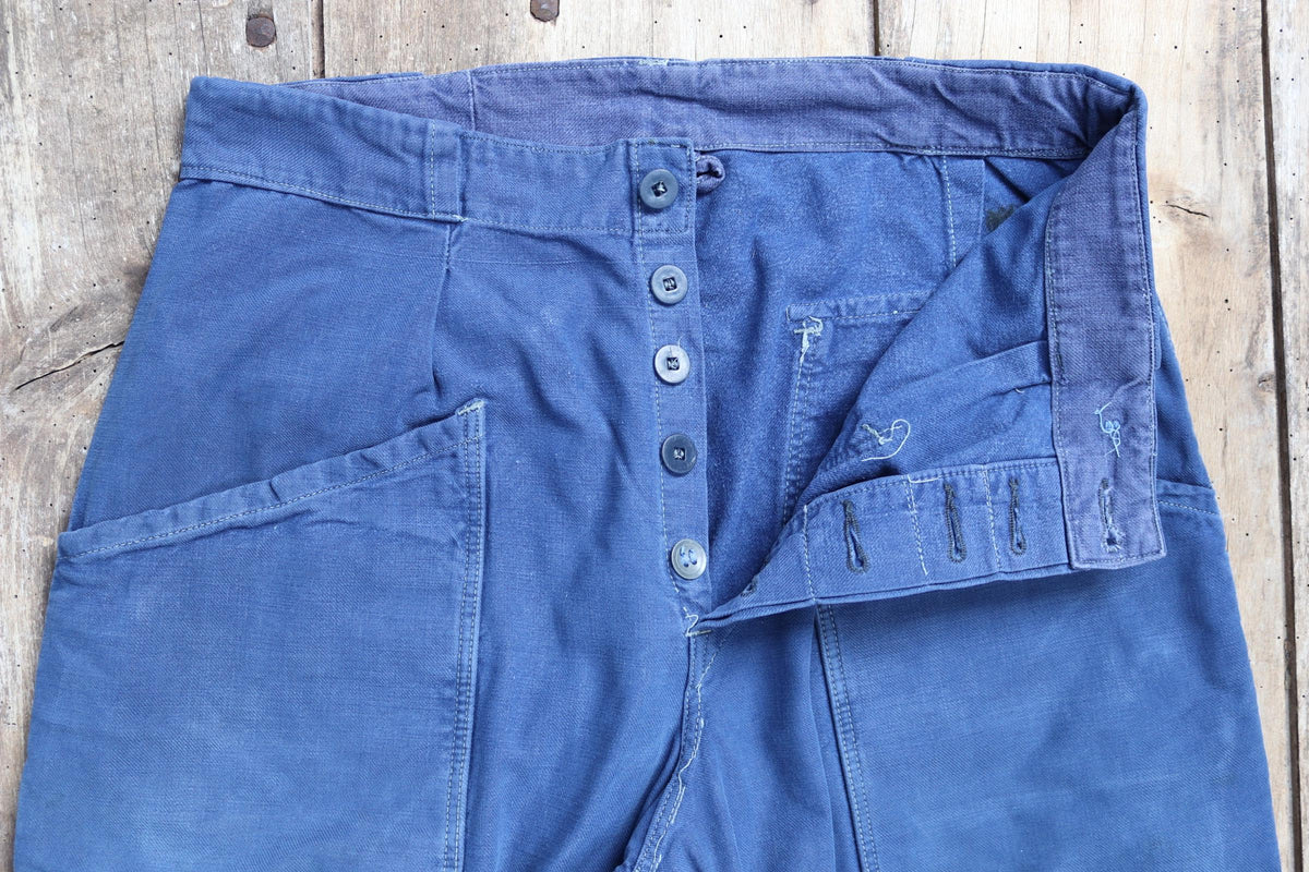 Vintage 1960s workwear trousers - Swedish military utility pants - cotton twill - 31” x 30”
