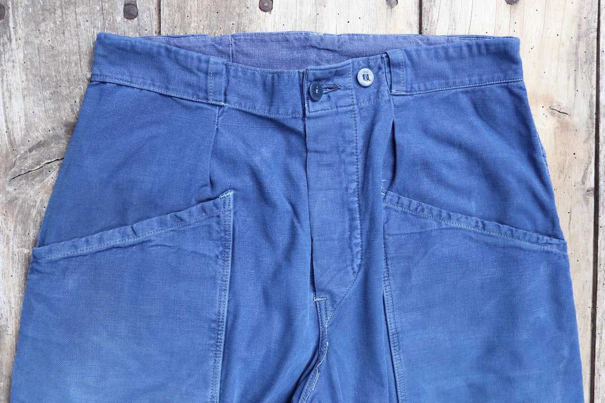 Vintage 1960s workwear trousers - Swedish military utility pants - cotton twill - 31” x 30”