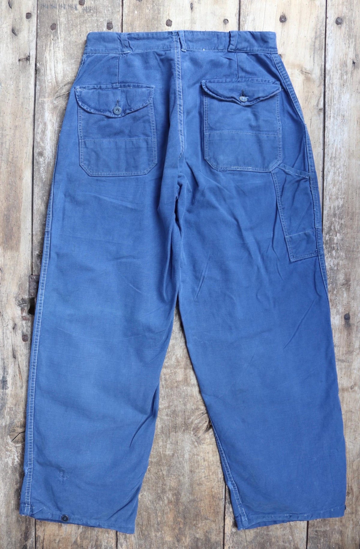 Vintage 1960s workwear trousers - Swedish military utility pants - cotton twill - 31” x 30”
