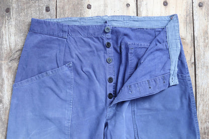 Vintage 1960s workwear trousers - Swedish military utility pants - cotton twill - 34” x 32”