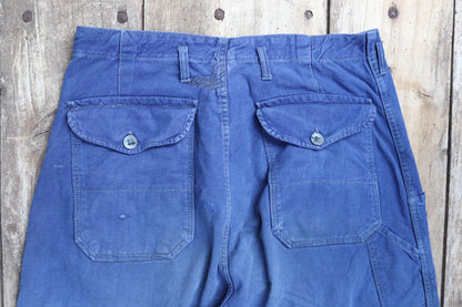 Vintage 1960s workwear trousers - Swedish military utility pants - cotton twill - 31” x 33”
