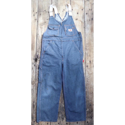 Vintage 1970s GWG denim overalls - workwear dungarees - chore bib and brace - 38” x 28”