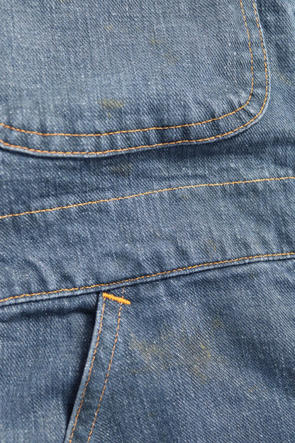 Vintage 1970s GWG denim overalls - workwear dungarees - chore bib and brace - 38” x 28”