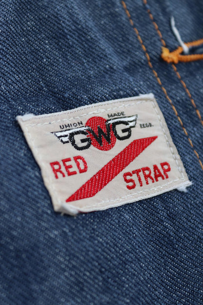 Vintage 1970s GWG denim overalls - workwear dungarees - chore bib and brace - 38” x 28”