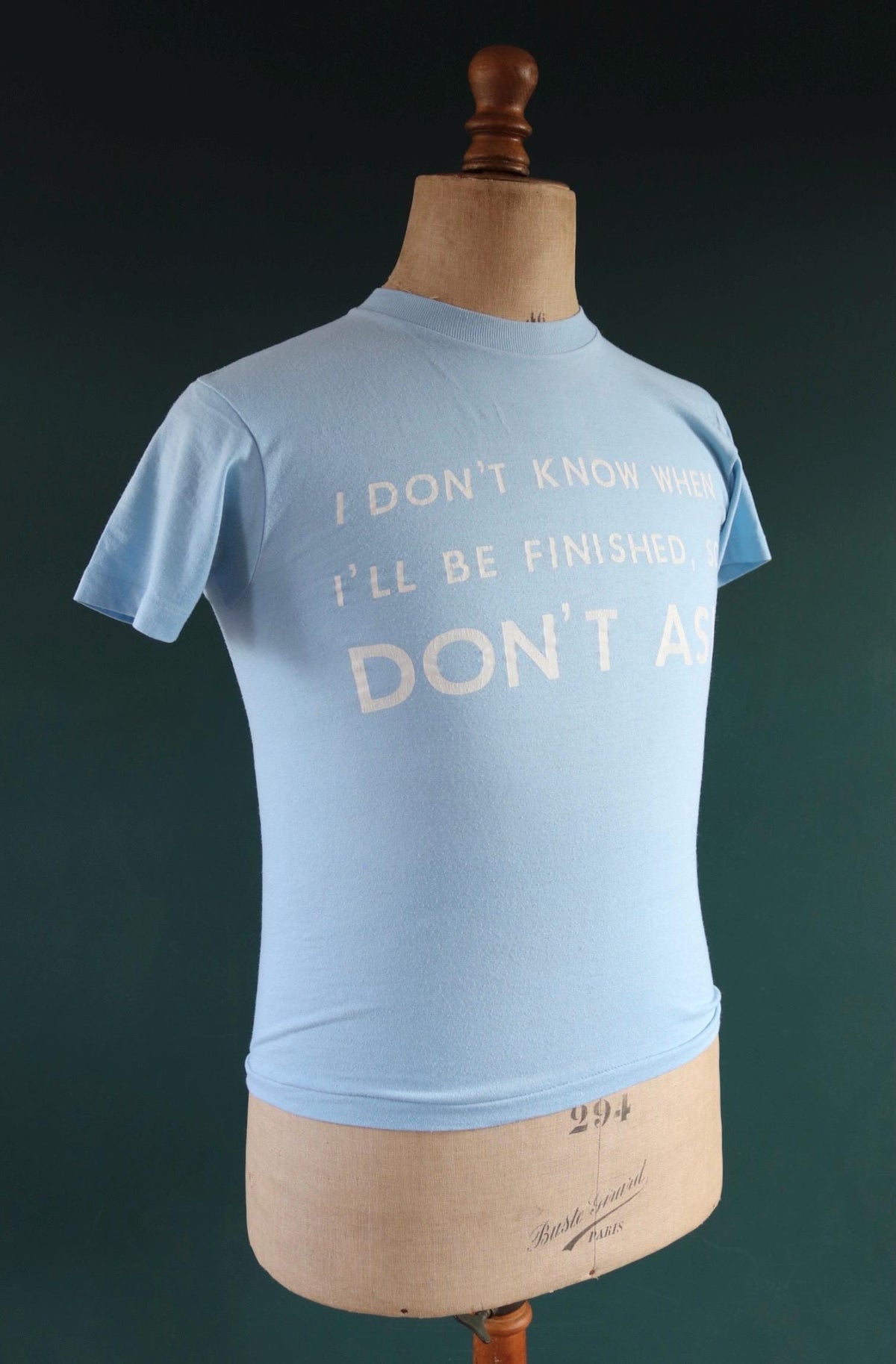 Vintage 1970s t shirt - single stitch - funny joke print - 34” chest