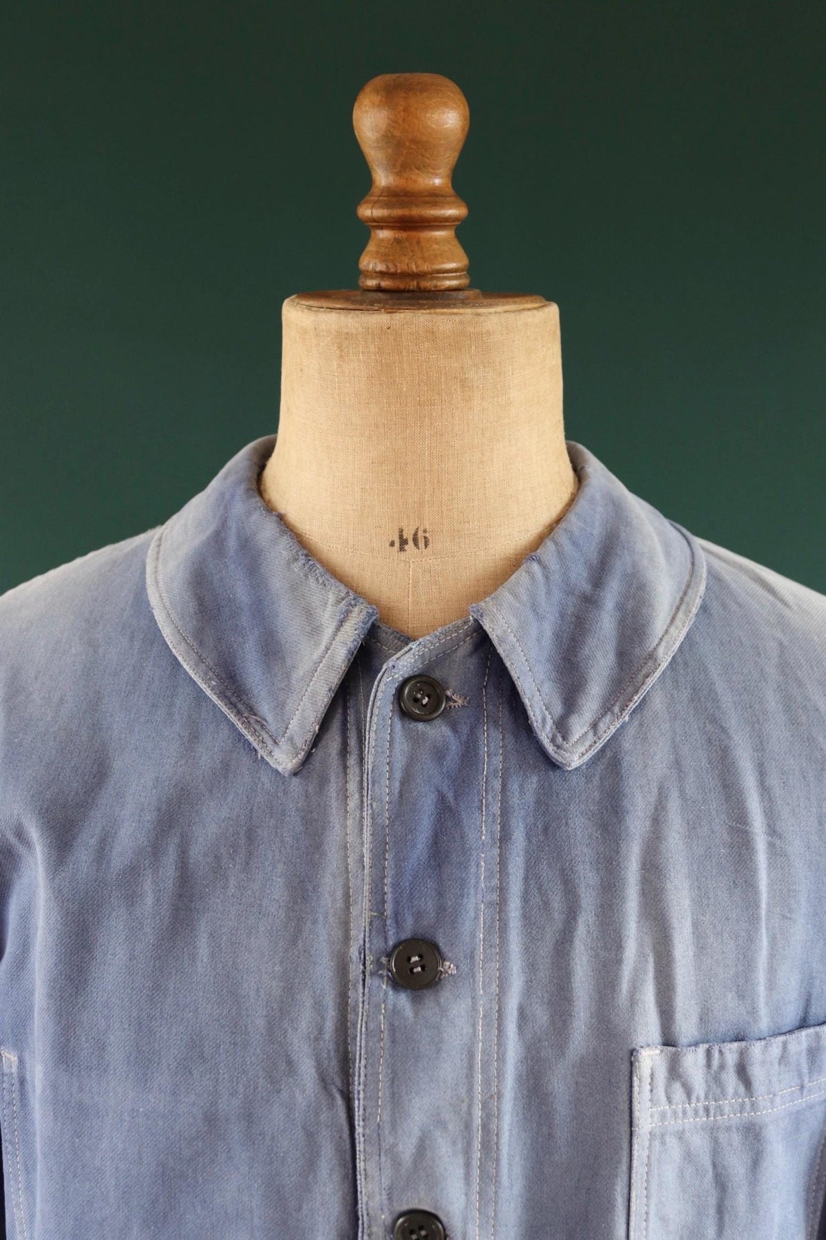 Vintage 1940s French workwear jacket - cotton twill chore coat - 47” chest