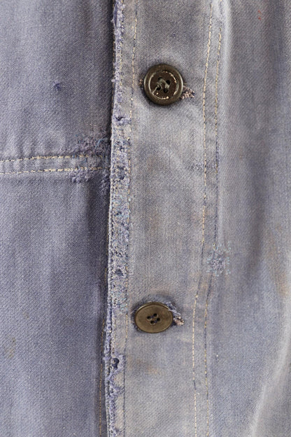 Vintage 1940s French workwear jacket - cotton twill chore coat - 47” chest